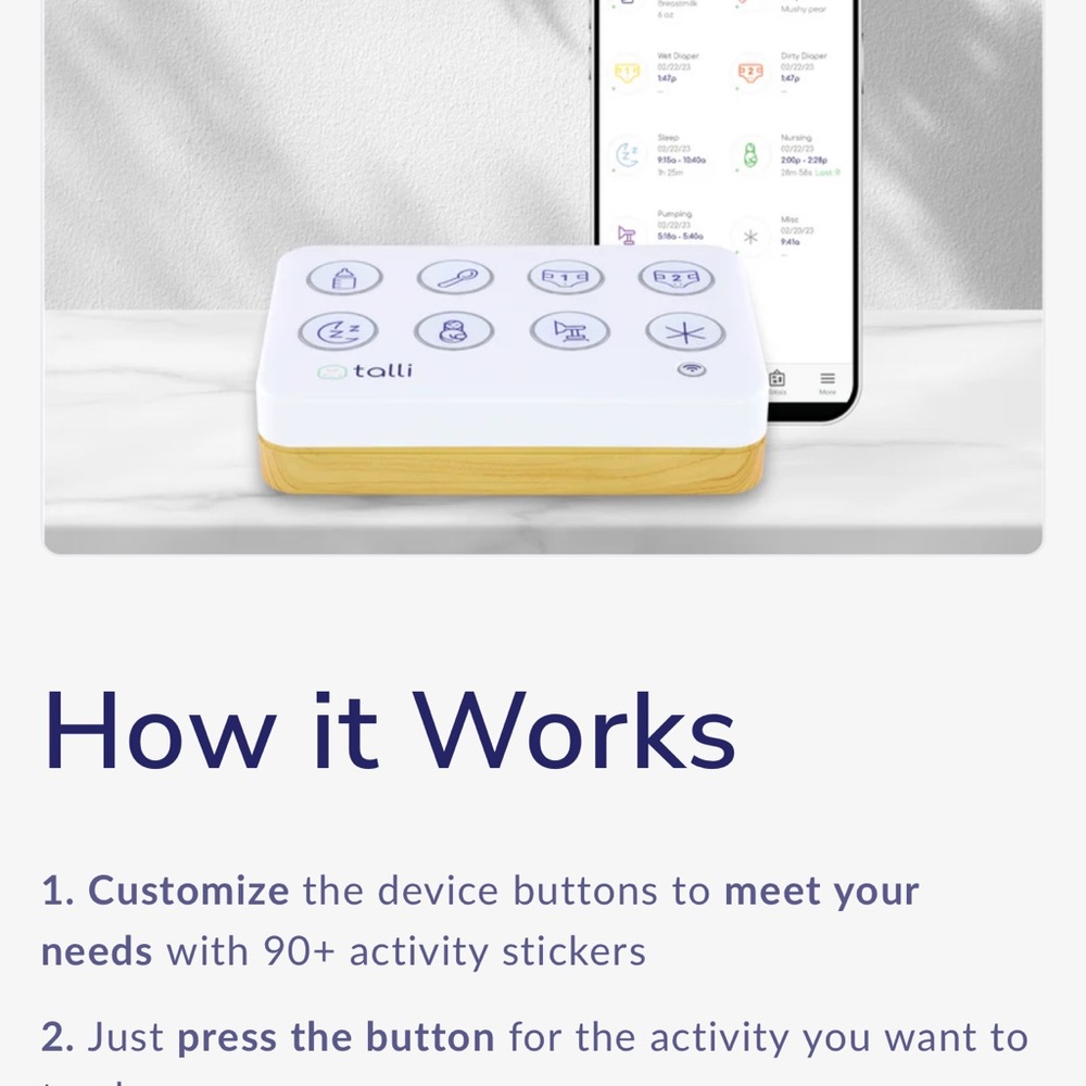 TALLIA White and Tan Activity Tracker